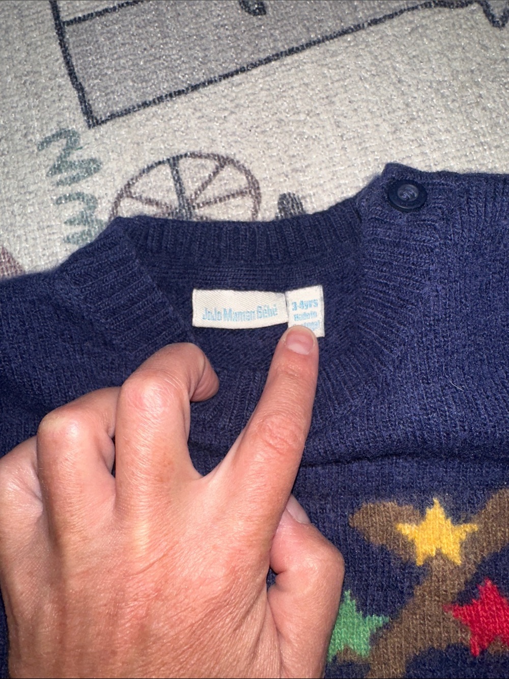 JOJO MAMAN BEBE holiday sweater! 3-4 y - Picture 2 of 2